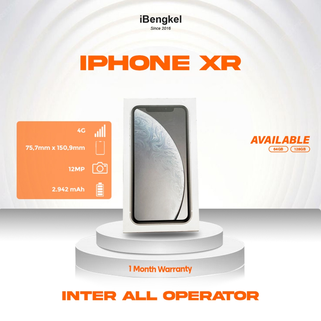 [SECOND] iPhone XR 64GB 128GB Inter All Operator - HP Apple Original