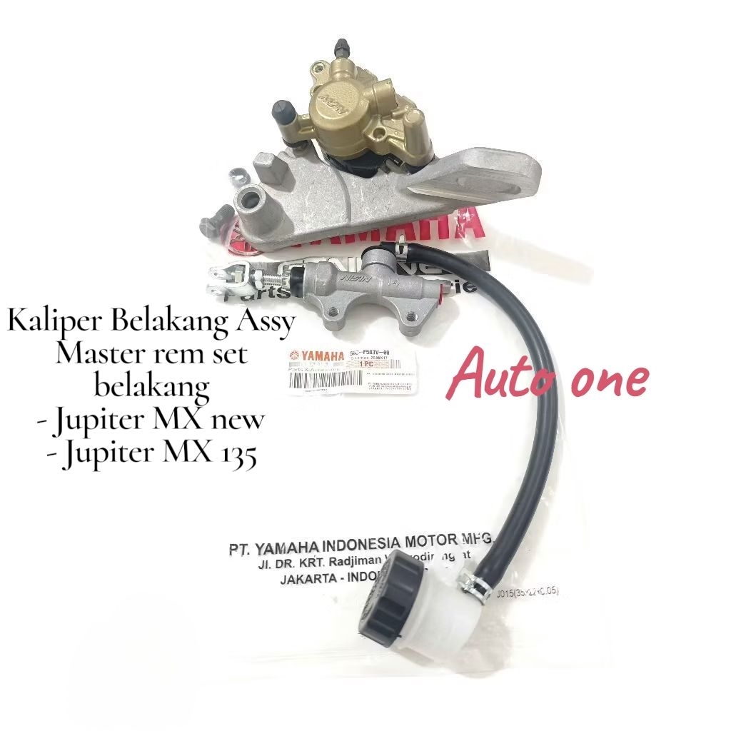 Kaliper assy+master rem set belakang Yamaha Jupiter mx new, Jupiter mx new 135
