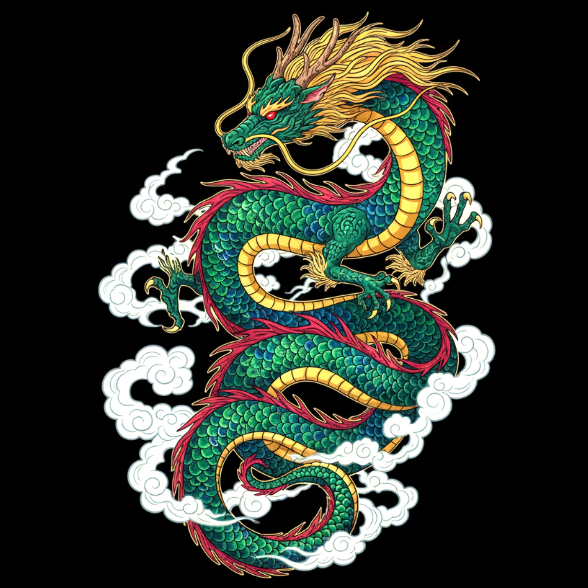 DTF SABLON SETRIKA KAOS PRIA DEWASA BAJU GAMBAR NAGA DRAGON SURRIALIS DISTRO TREND KEKINIAN