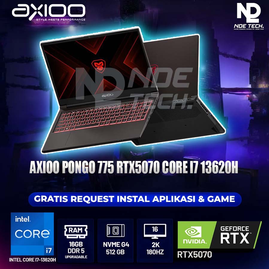 AXIOO Pongo 775 RTX5070 Core I7 13620H