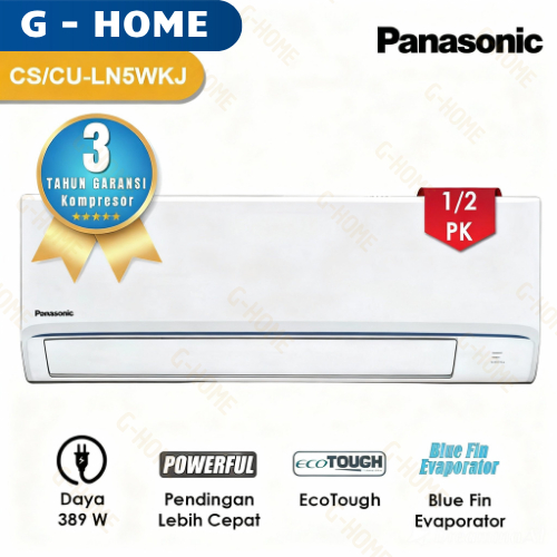 AC PANASONIC 1/2PK LN 5 WKJ SI-BIRU LOW WATT
