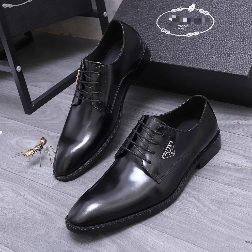 sepatu pantofel pria elegan / sepatu formal pantofel pria hitam polos mewah branded