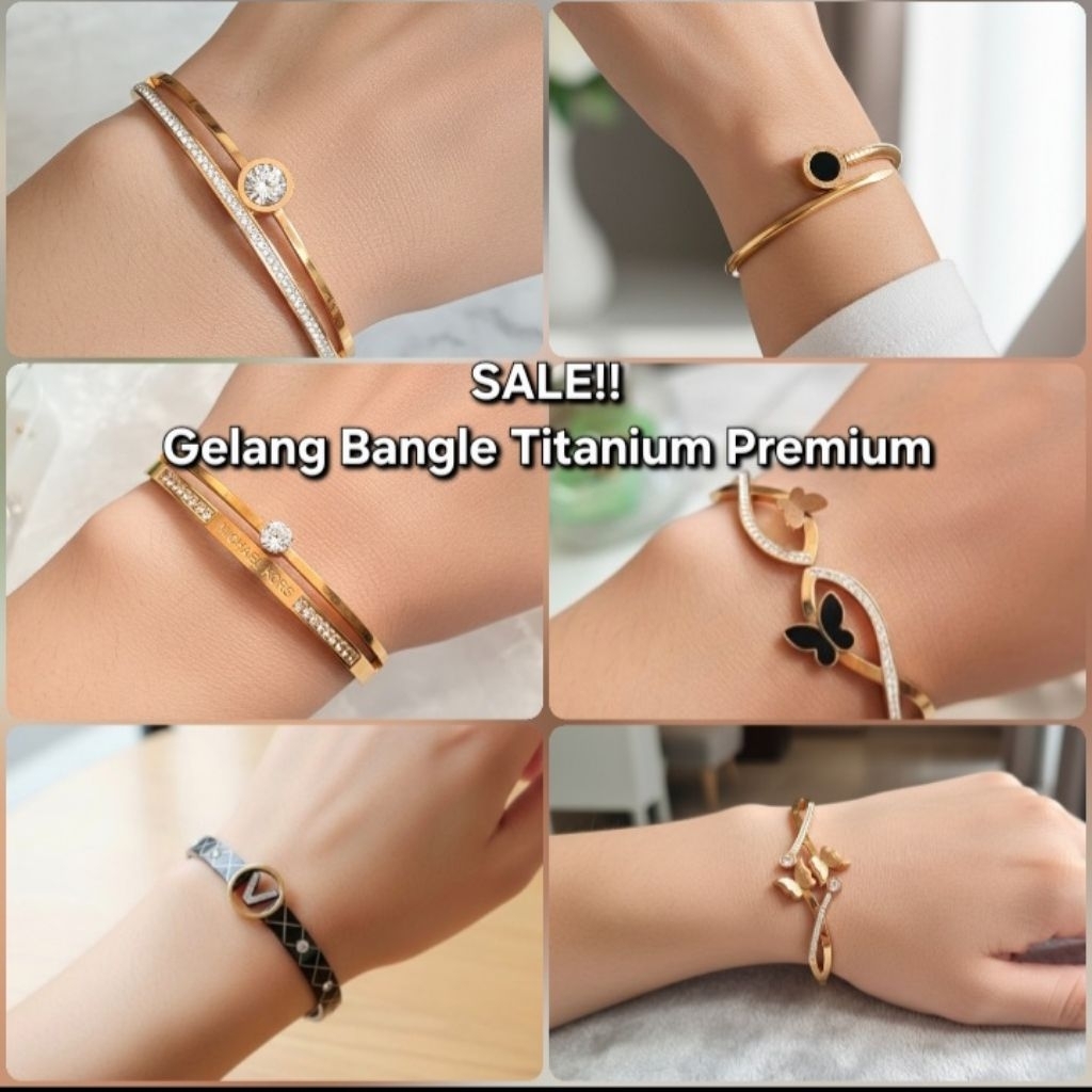 SALE GELANG BANGLE TITANIUM SISA WARNA / SISA UKURAN / SISA SIZE