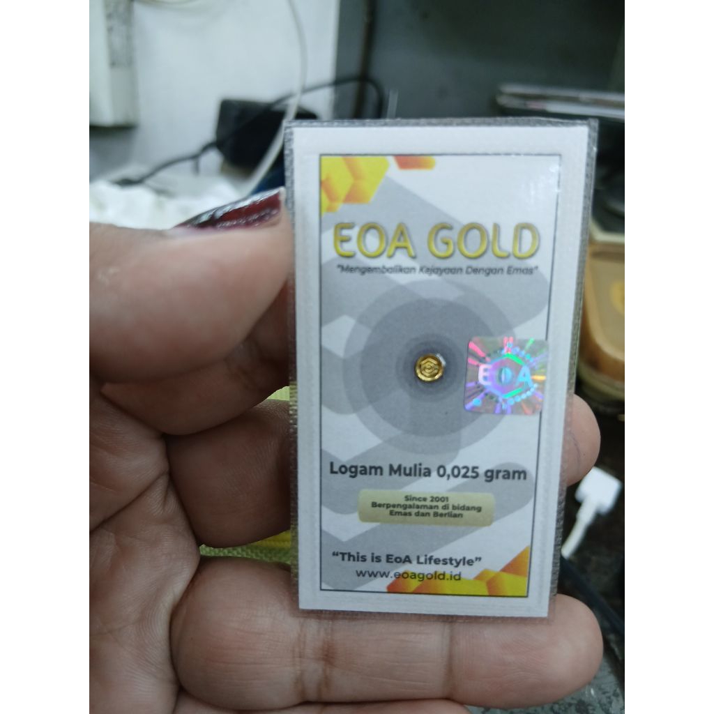 logam mulia EOA GOLD berat 0,025gram