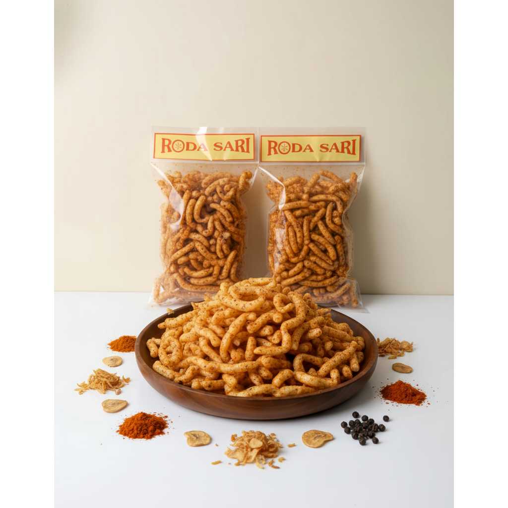 Kerupuk Gurilem Roda Sari rasa pedas dan original dari rempah alami dan khas bandung