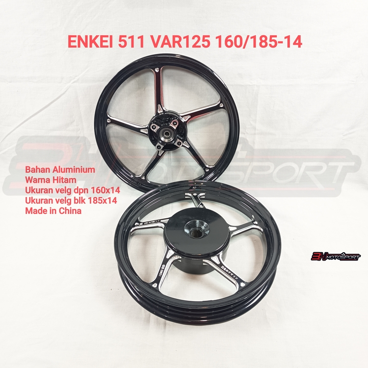 VELG ENKEI 511 MOTOR VARIO125 160/185 RING 14 HITAM; MERAH ; BIRU