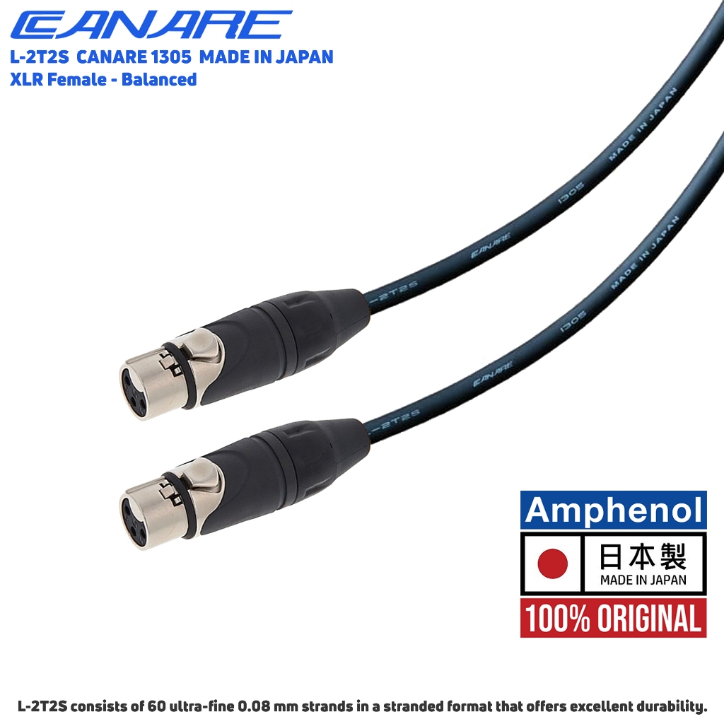 Amphenol Original  Kabel Audio Mier Jack Canon XLR Female to XLR Female