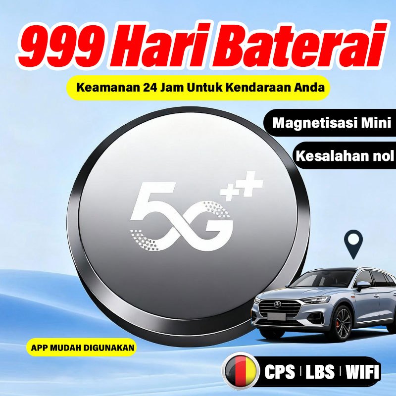 【Beli 1 Gratis 1】GPS Tracker Mini Magnetic - Lacak Posisi,  Notifikasi Gerak via Aplikasi untuk Mobi