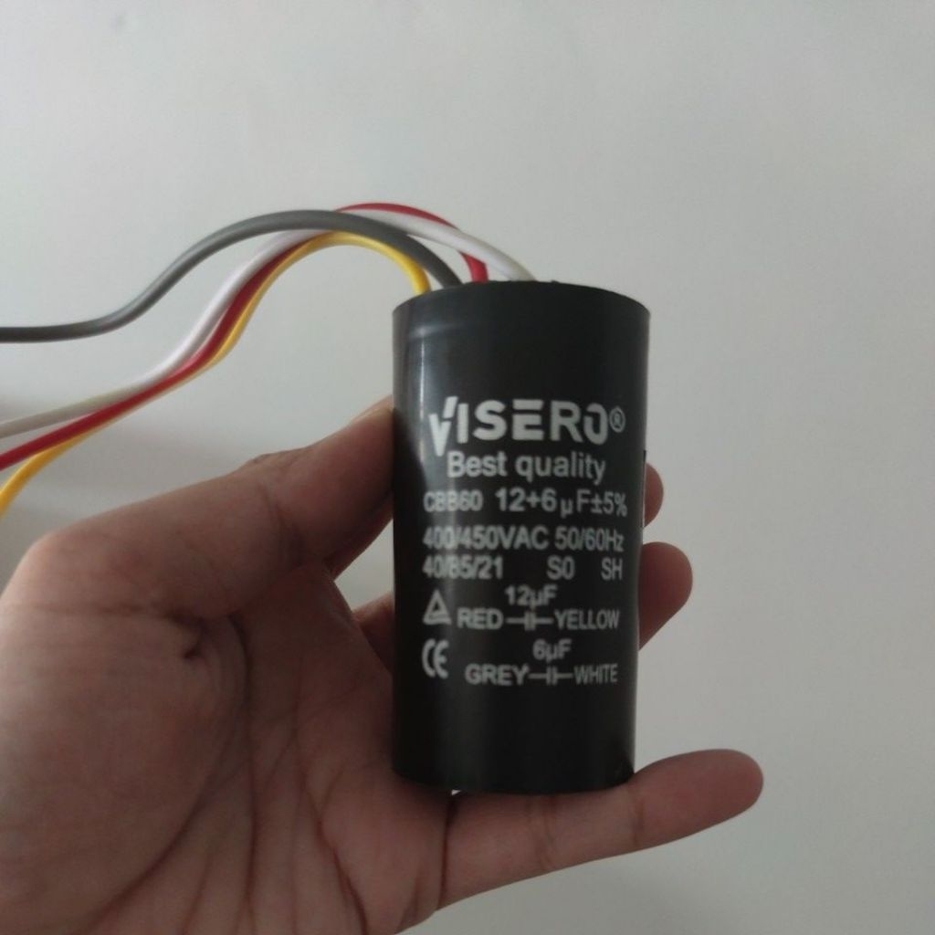 Kapasitor Mesin Cuci Visero 12+6 uF