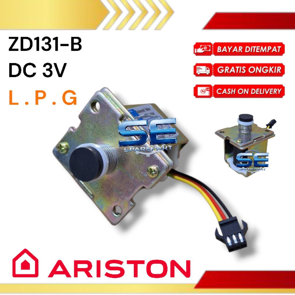 SELENOID VALVR ARISTON FAST R5L SELENOID WATER HEATER GAS LPG PEMANAS AIR
