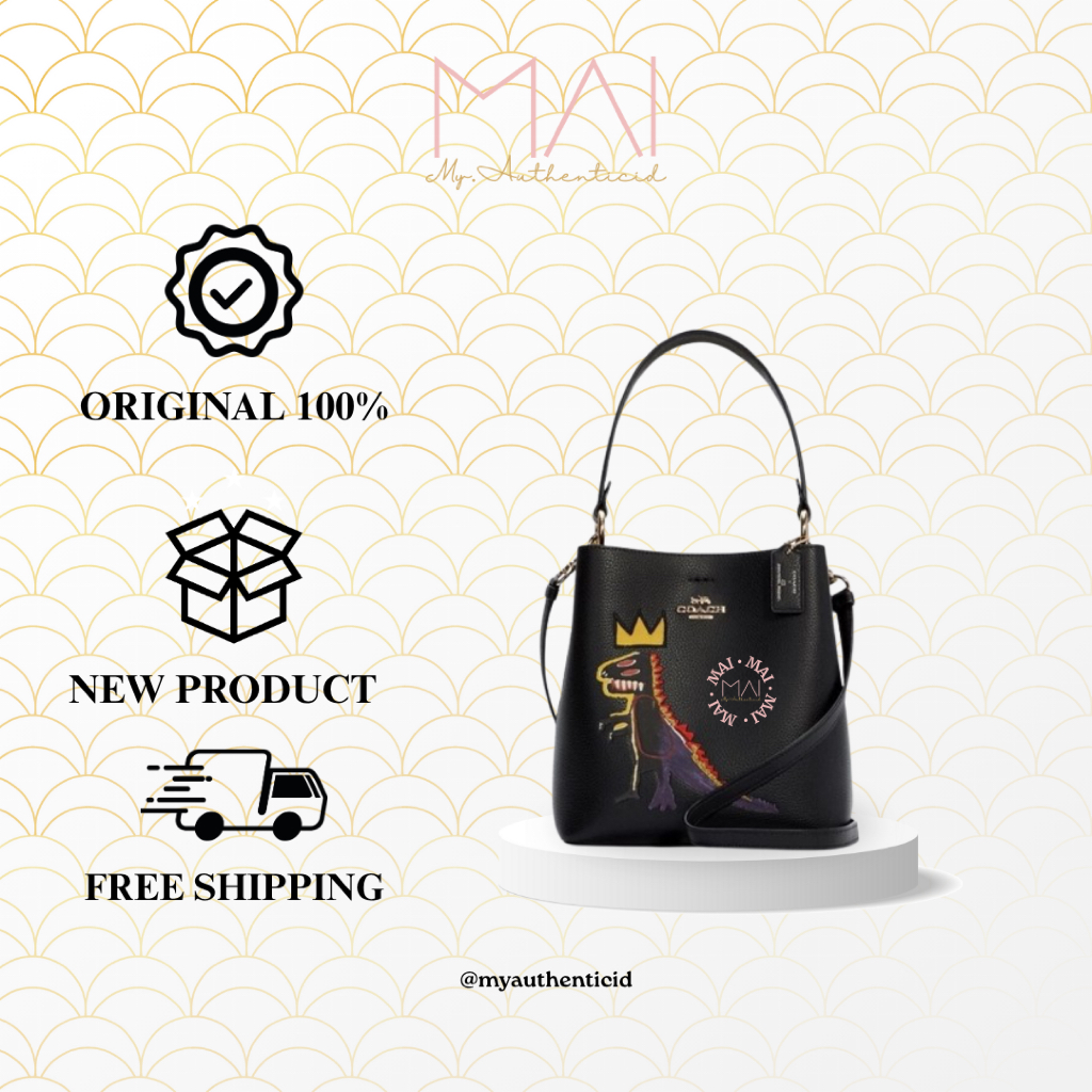 COC 6073 COC X Jean Michel Basquiat Small Town Bucket Bag - Black