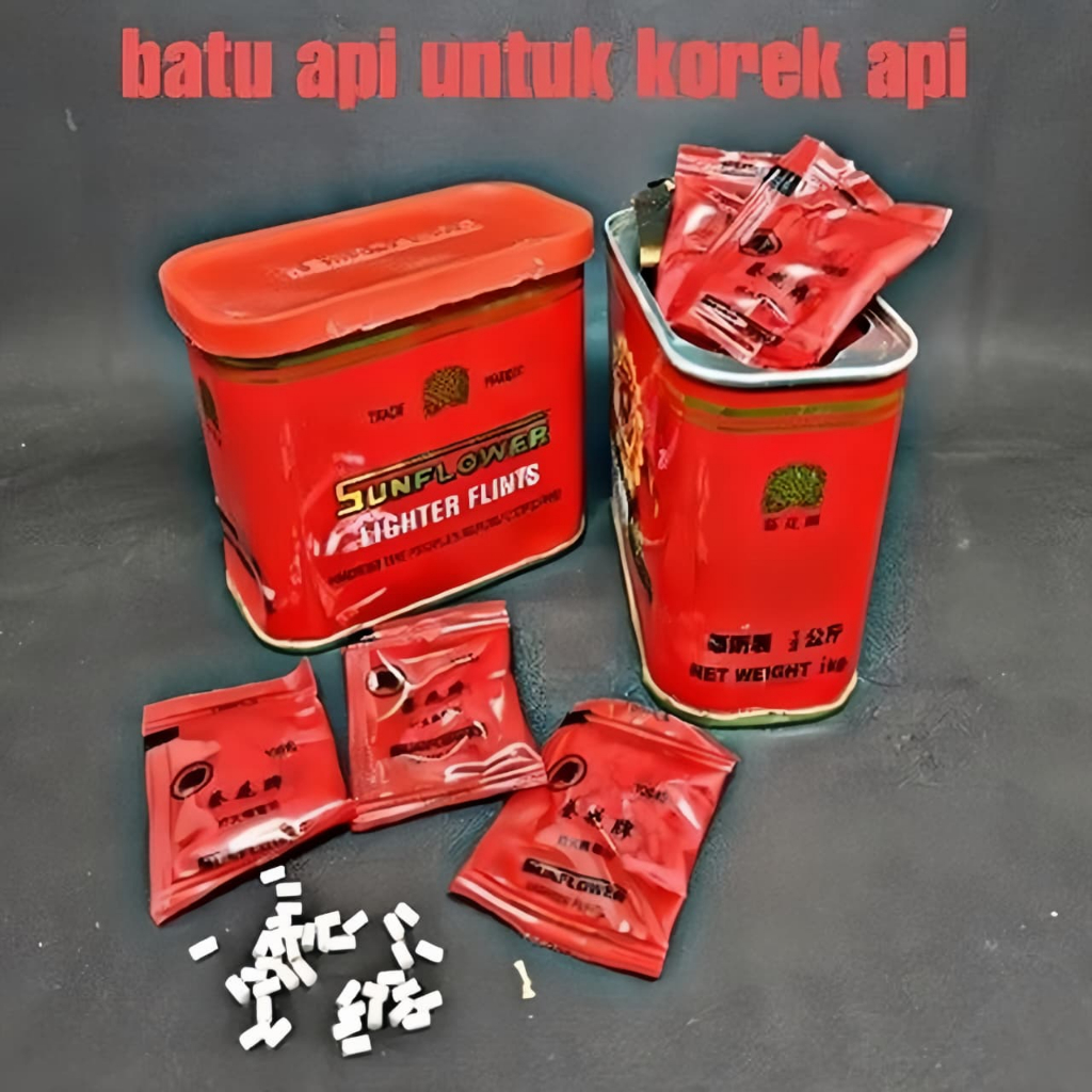 Batu Korek Model Tokai Zippo Lighter Flint SUNFLOWER Per Kaleng ( ISI 100 PCS )