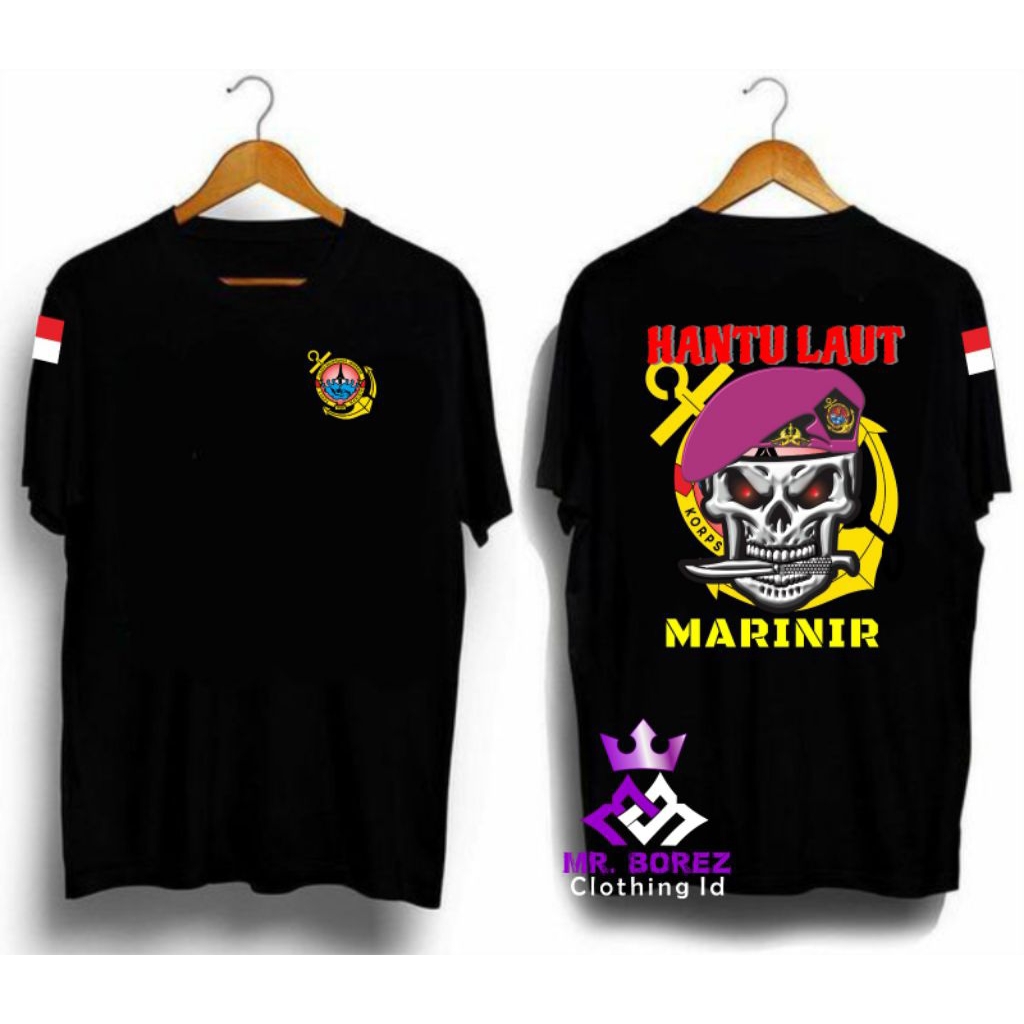 Baju Korps Marinir Kaos Hantu Laut Lengan Panjang Premium Tshirt Pria Keren
