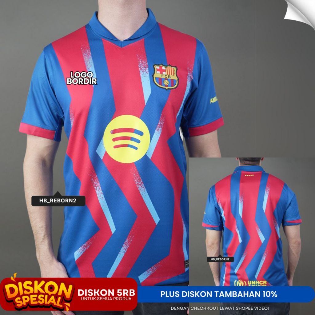 JERSEY BOLA BARCELONA 4TH EL CLASSICO 2025/2026 GRADE ORI TOP QUALITY / BAJU SEPAK BOLA DEWASA PRIA