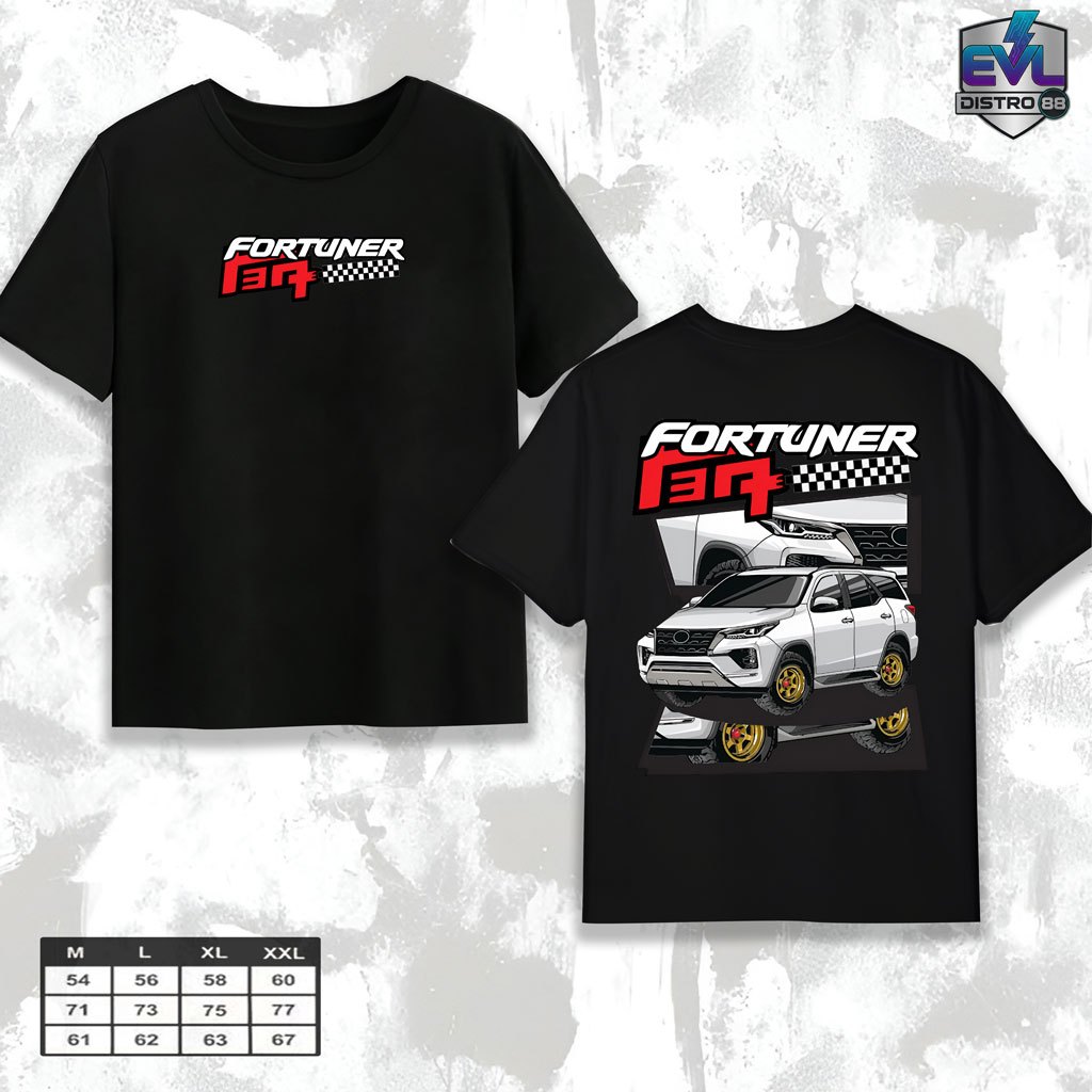 evldistro88 - kaos fortuner tshirt toyota fortuner baju mobil
