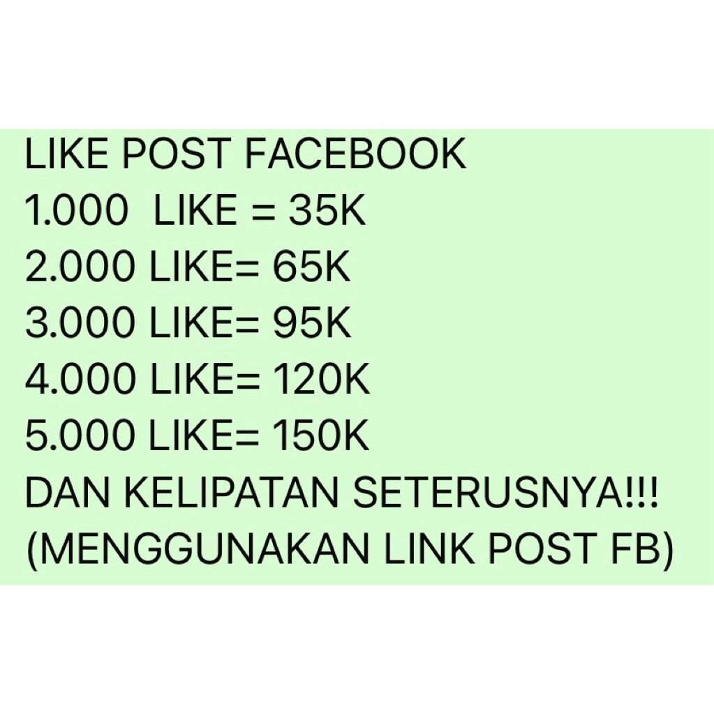 UPLIKE F4C3B00k (baca note sebelum membeli)