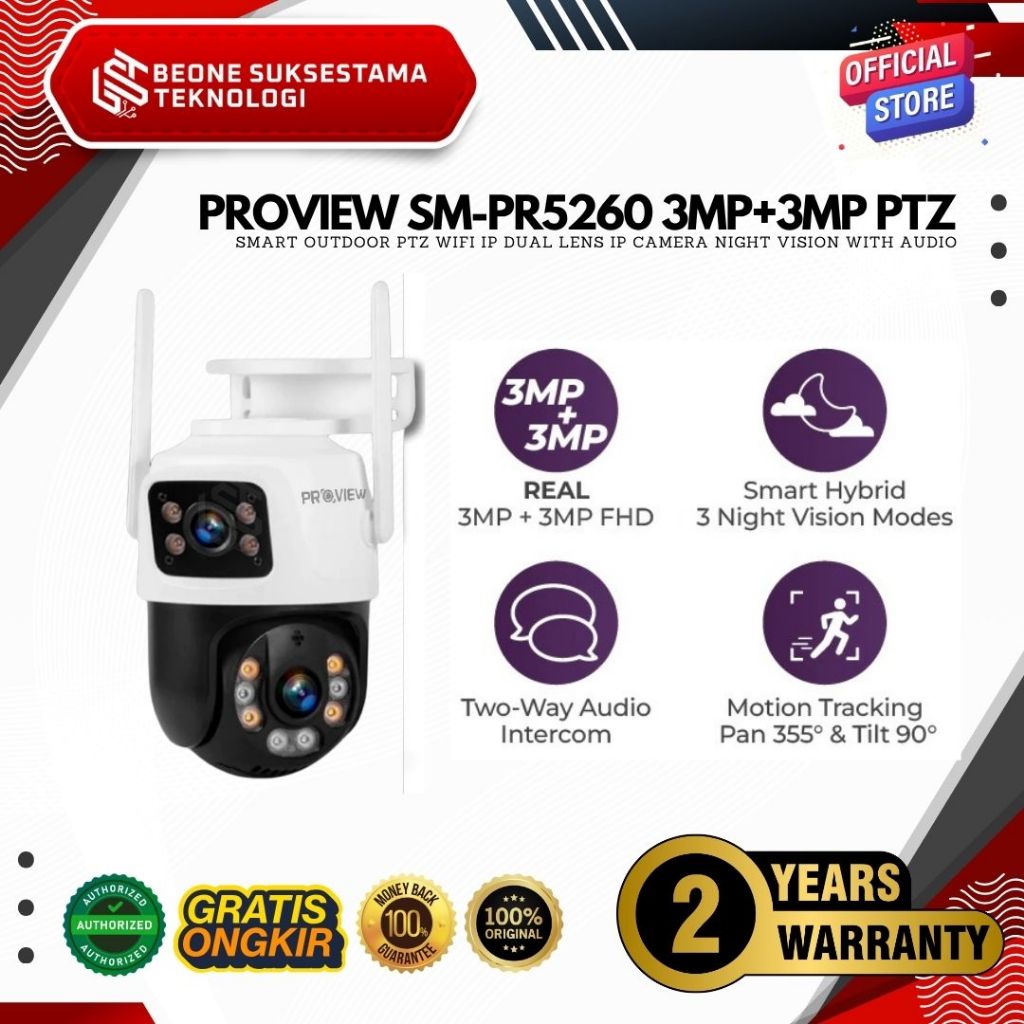 Proview Cctv Wifi Outdoor Ptz Dual Lens 6MP