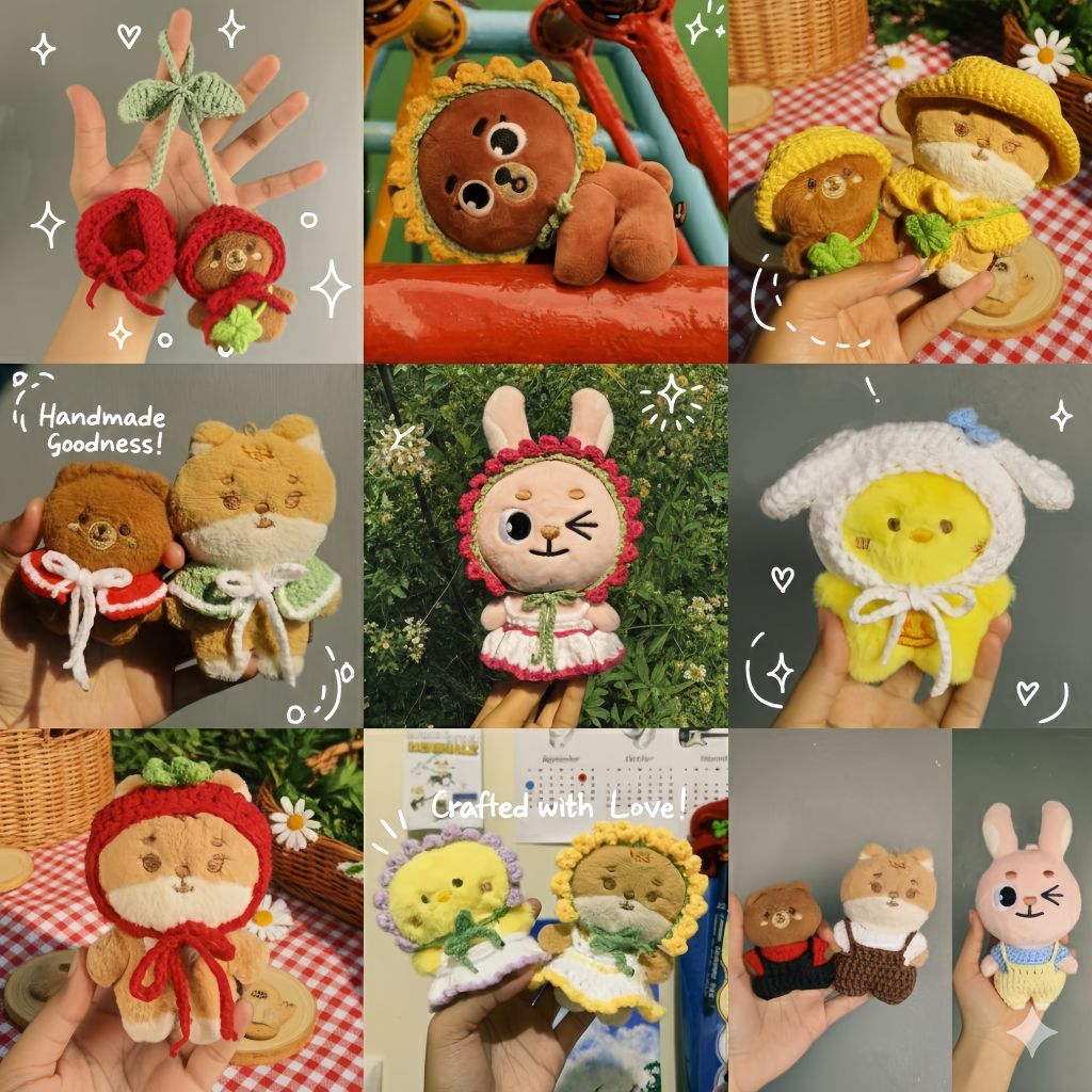 Doll Clothes Aksesoris Baju Rajut Mini Doll boneka 7.5cm 10cm 15cm | Petit Denimalz | Petit Mini Den