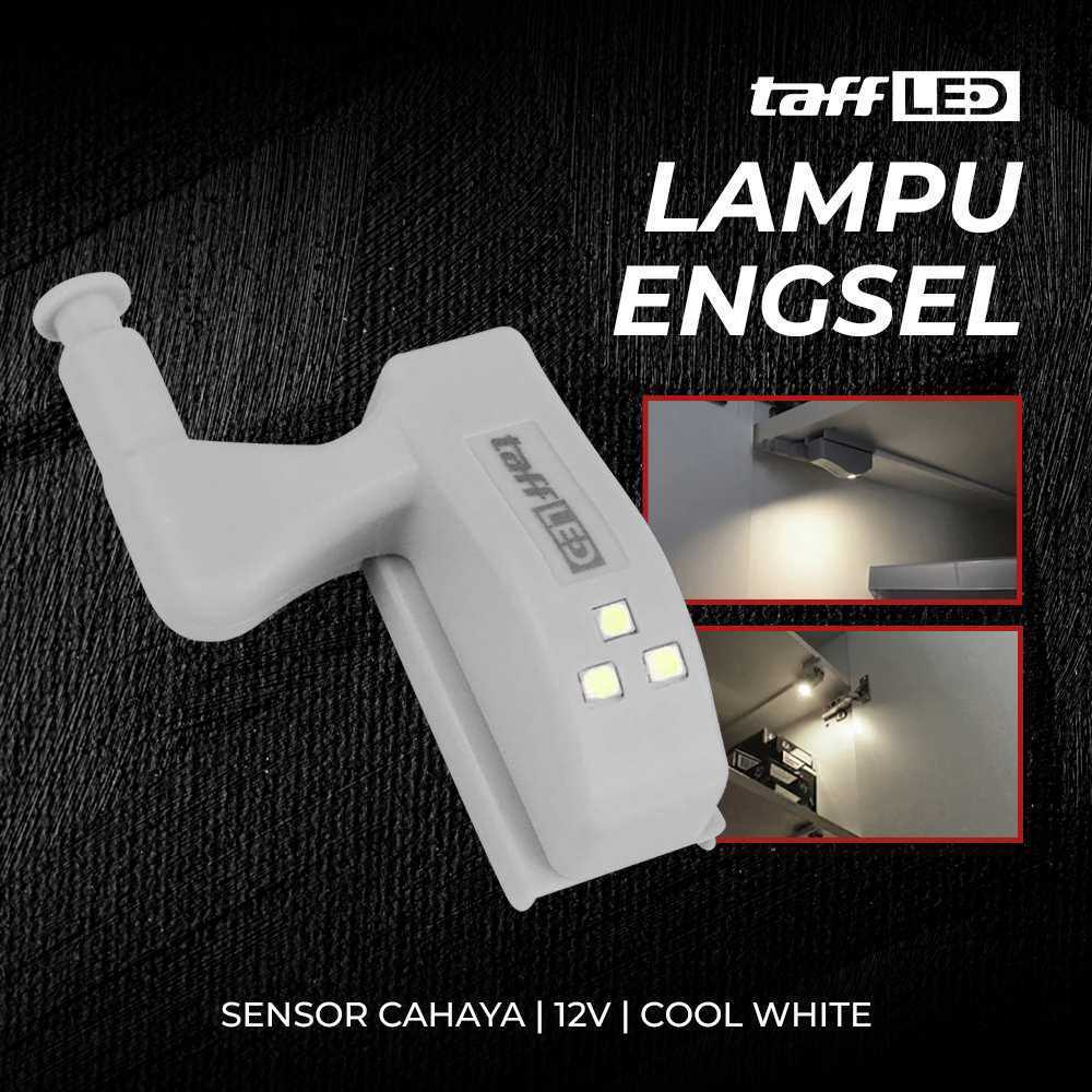 Lampu Lemari Engsel Sendok LED / Engsel Sensor Cahaya  Kabinet Sensor Cahaya Cool White 12V