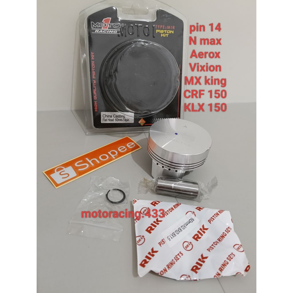 piston seher kit moto 1 Casting pin 14 mentah 58 59 60 61