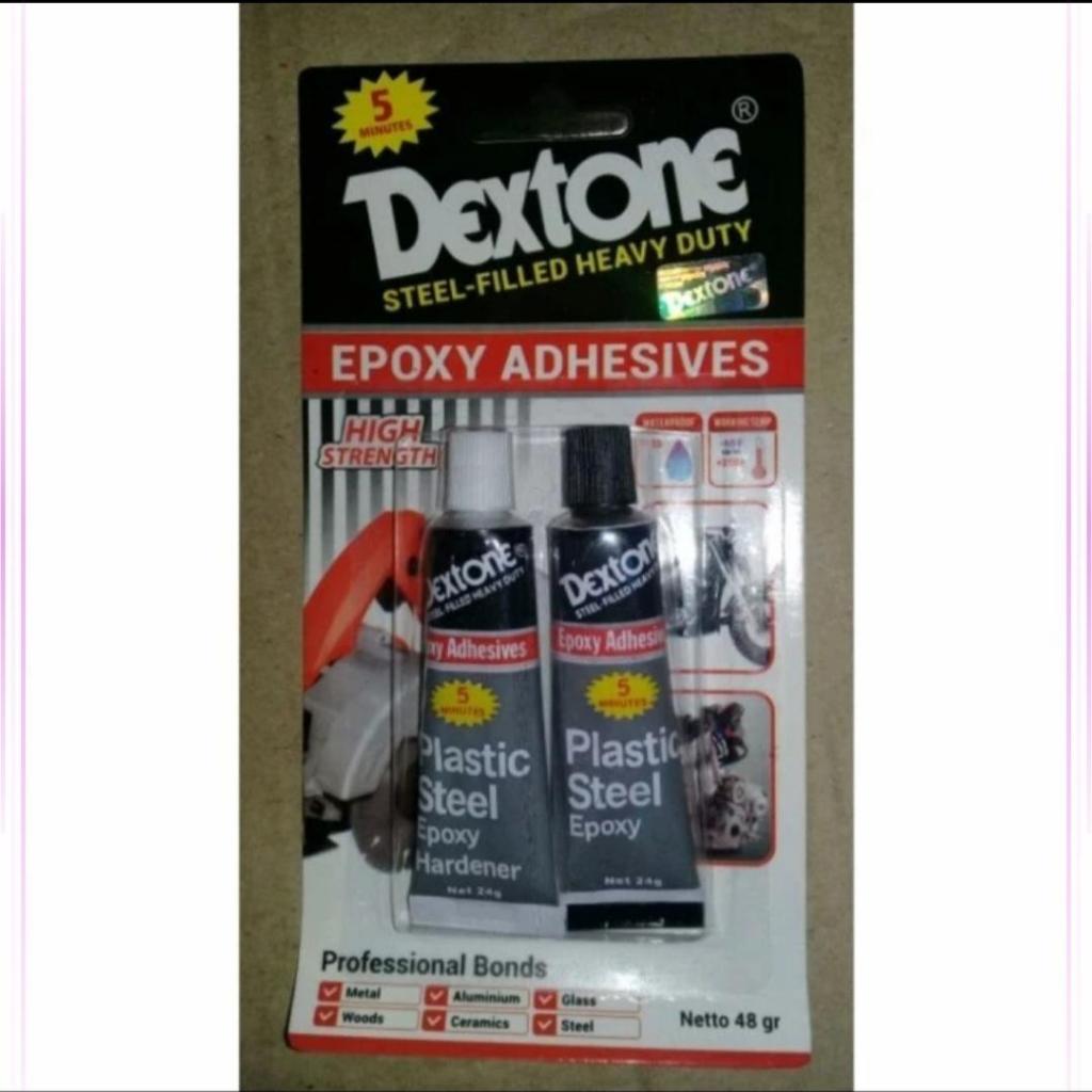 Dextone Lem Besi Dextone Campur 5 Menit Epoxy Adhesives Kekuatan Tinggi untuk Metal Woods Aluminium 