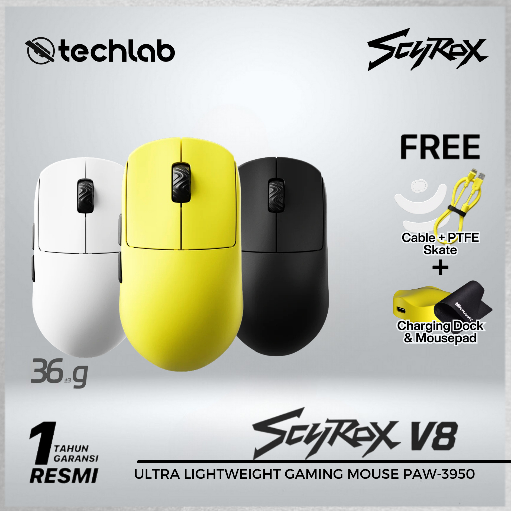 Scyrox V8 / V-8 Ultra Lightweight Wireless Gaming Mouse PAW-3950 8K Polling Rate