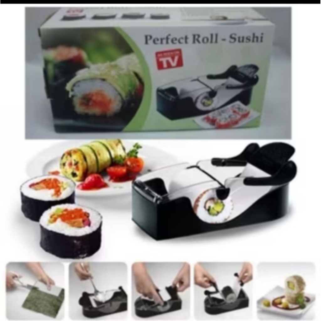 Cetakan Sushi Roll Gulungan Sushi Maker Otomatis Praktis / Cetakan Sushi Motif Bulat