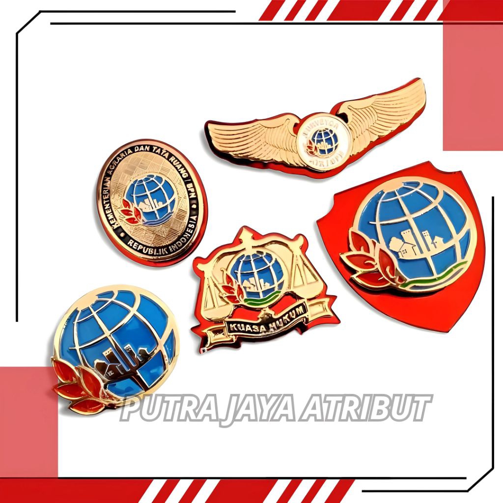 PIN ATRIBUT ATR BPN | EMBLEM BARET ATR BPN | WING ATR BPN | PIN KUASA HUKUM ATR BPN | PERLENGKAPAN A