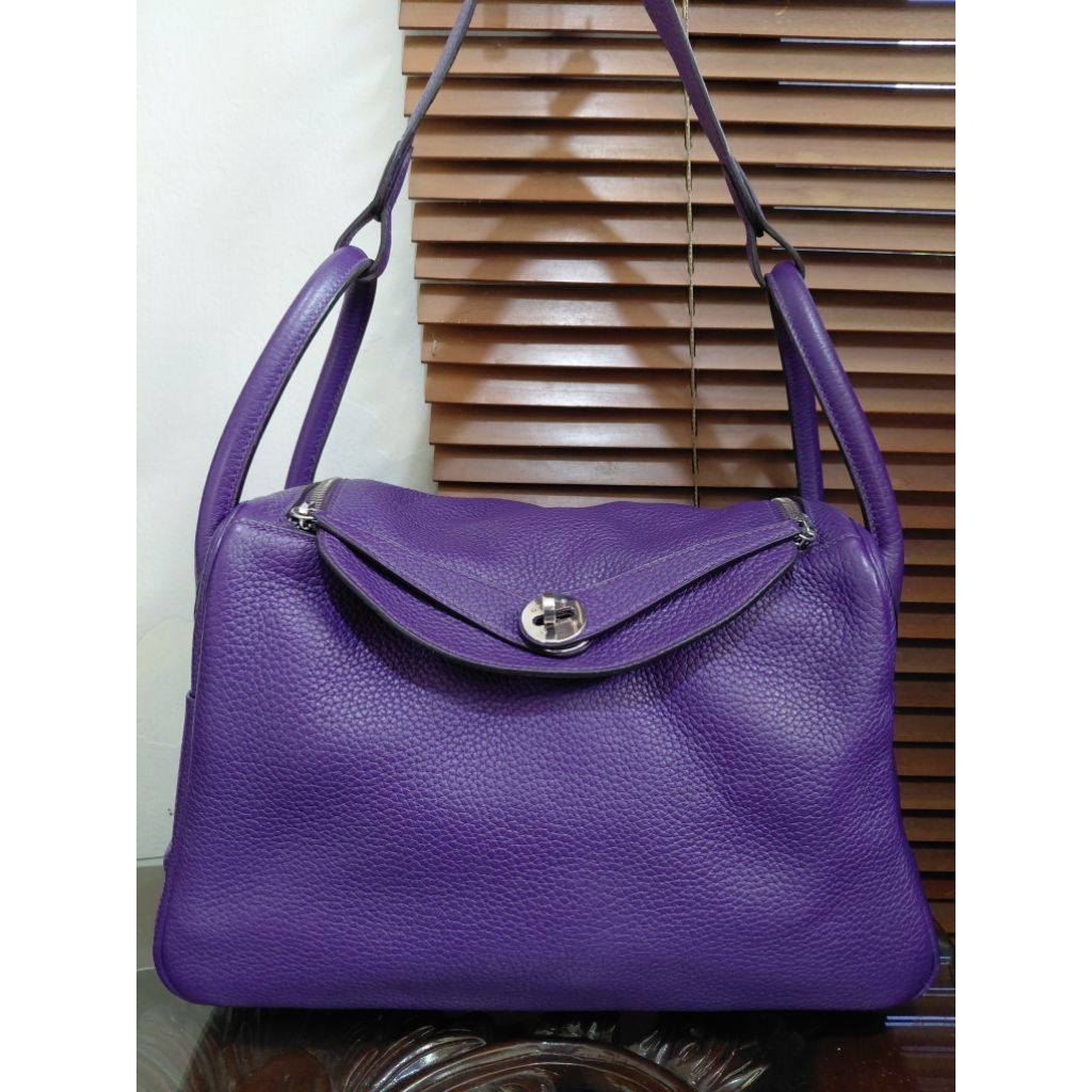 tas preloved / second lindi warna ungu size 30