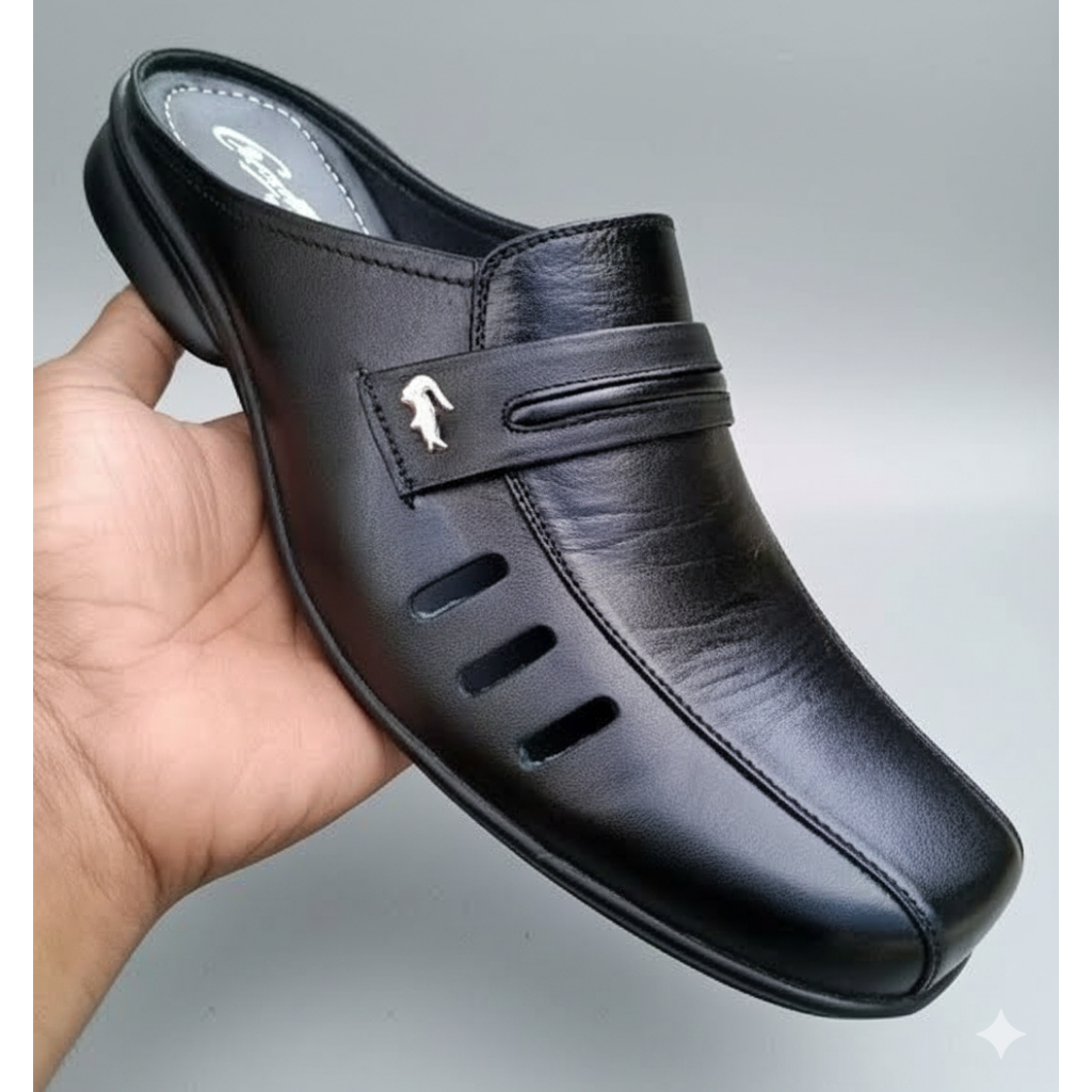 sandal sepatu crocodile pria bustong kulit sapi asli 100%