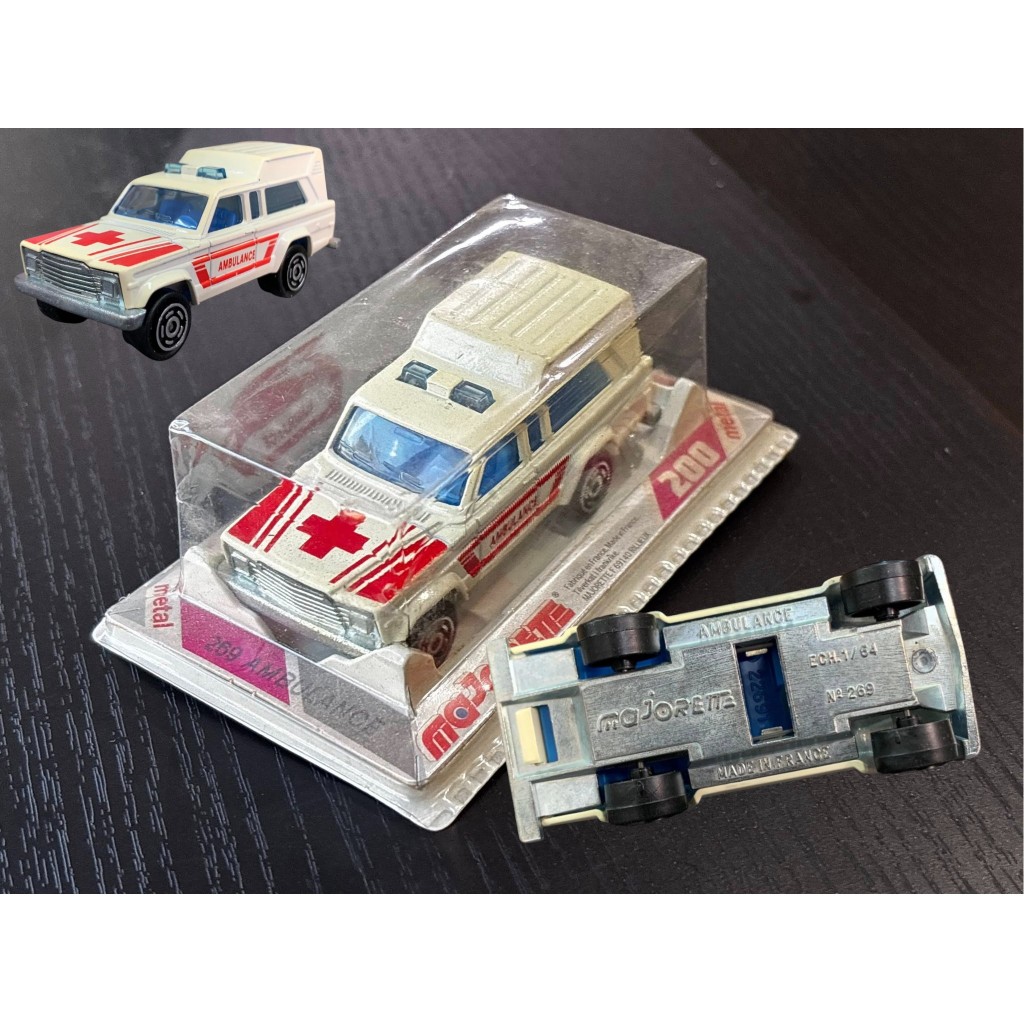 Vintage Majorette Made in France 269 Jeep Cherokee Ambulance