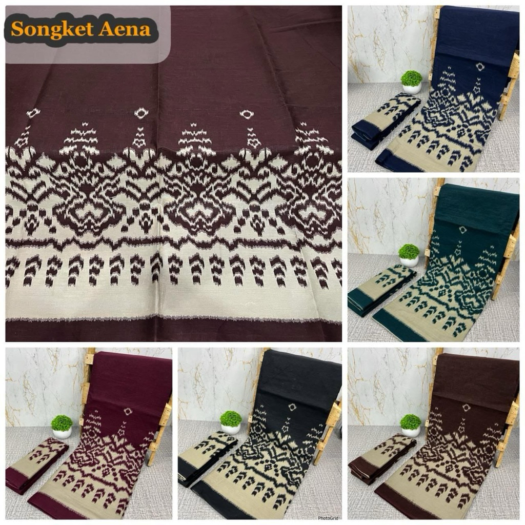 KAIN BATIK PRINT KATUN MOTIF SONGKET AENA - KAIN BATIK METERAN - KAIN BATIK MODERN - KAIN BATIK ASLI