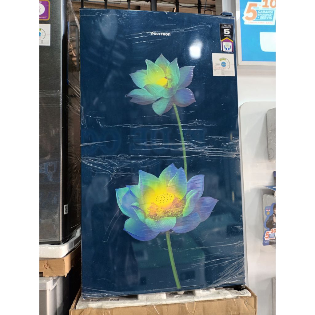 POLYTRON KULKAS 1 PINTU FLOWER DOOR ER81014306