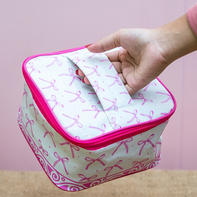 Sunflower Big, Souvenir Pernikahan Pouch Ukuran Besar, Pouch Makeup Waterproof Custom Nama