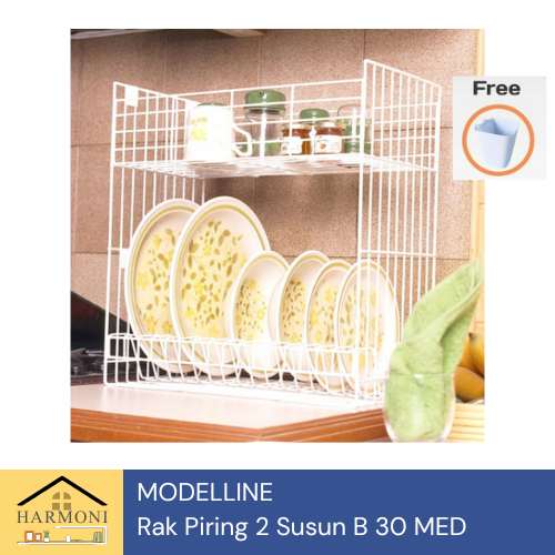 MODELLINE Rak Piring 2 Susun B30 MED/ Rak Piring B30 MED+T Tatakan