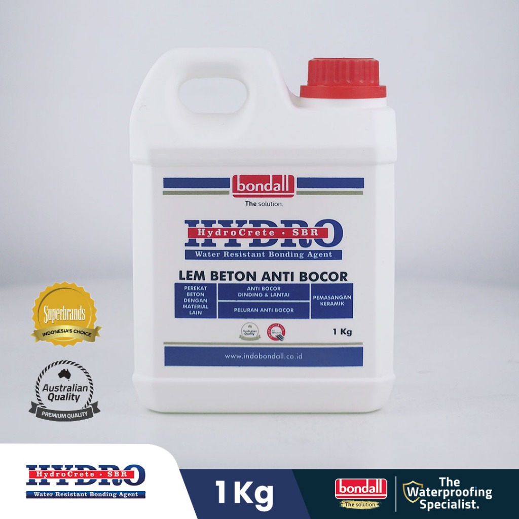 BONDALL HYDROCRETE SBR - Lem Beton Anti Bocor | Untuk Campuran Beton dan Pemasangan Keramik | 1Kg