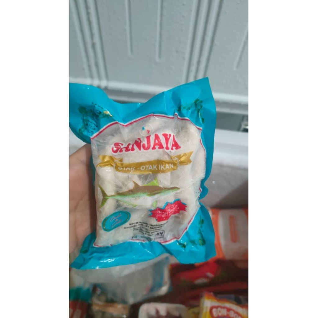 Otak-otak sanjaya | sanjaya  otak-otak ikan 200g isi 10pcs | otak-otak ikan | Lucky frozen mart