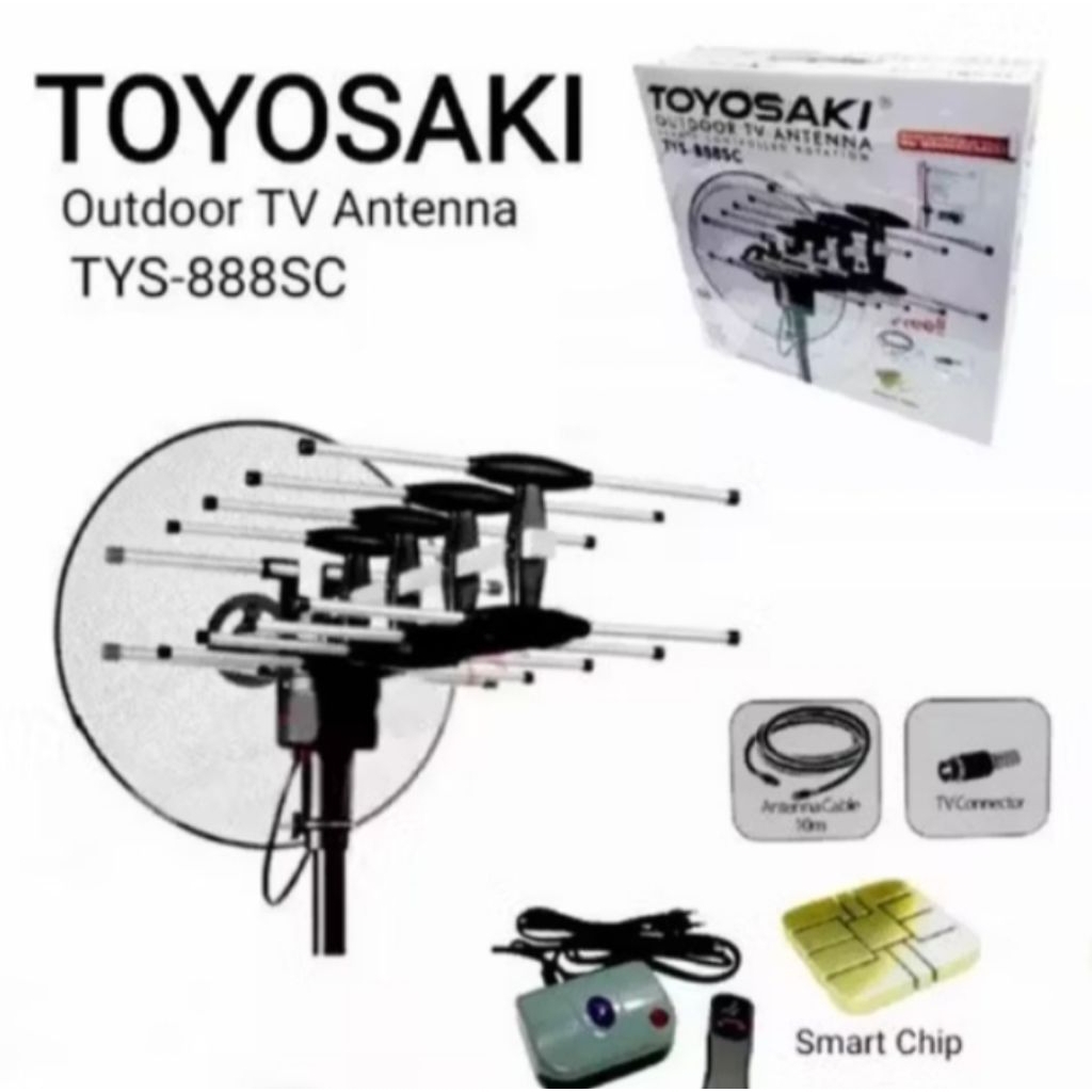 Antena Toyosaki 888SC / Antena TV Remote Controll Outdoor Toyosaki 888 SC/ Antena TV Luar TYS 888 SC