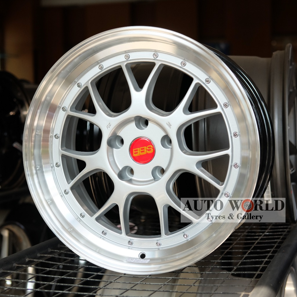 Velg JF Luxury BBS LM-R Ring 18 PCD 5x114.3 ET 22 Hyper Silver + Chrome