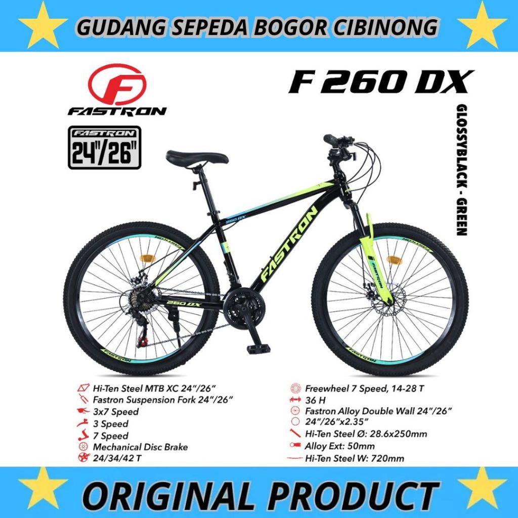 Sepeda Gunung 24 MTB FASTRON F 260 DX