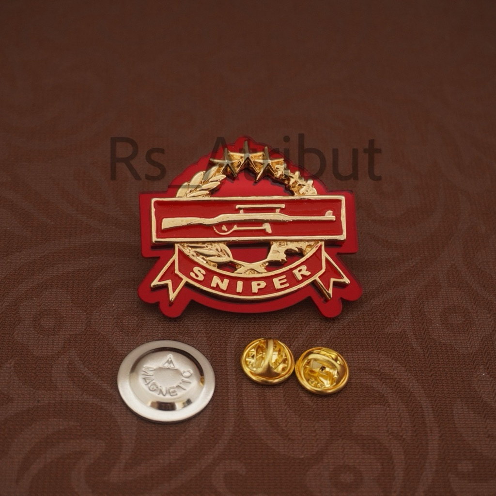 Pin Sniper Panjang / Brevet brivet Sniper Laras Panjang Polri Premium