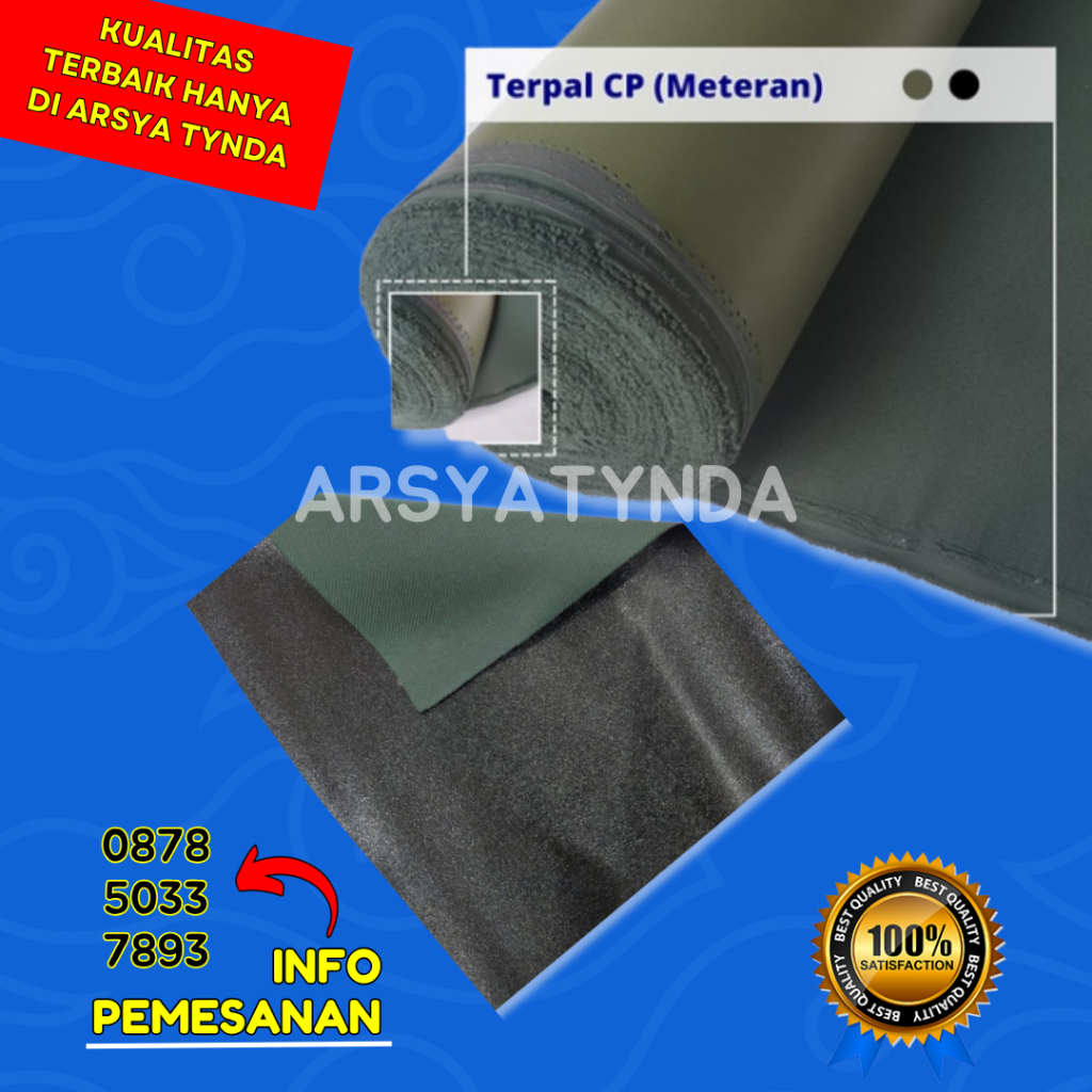 KAIN TERPAL CP/MP METERAN UNTUK TAS, KANOPI, COVER PICK UP – BAHAN TAHAN AIR BERKUALITAS