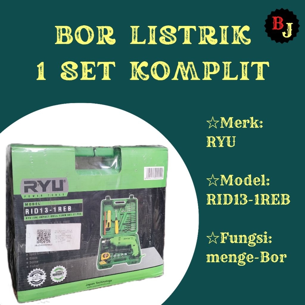 BOR LISTRIK RYU KOMPLIT