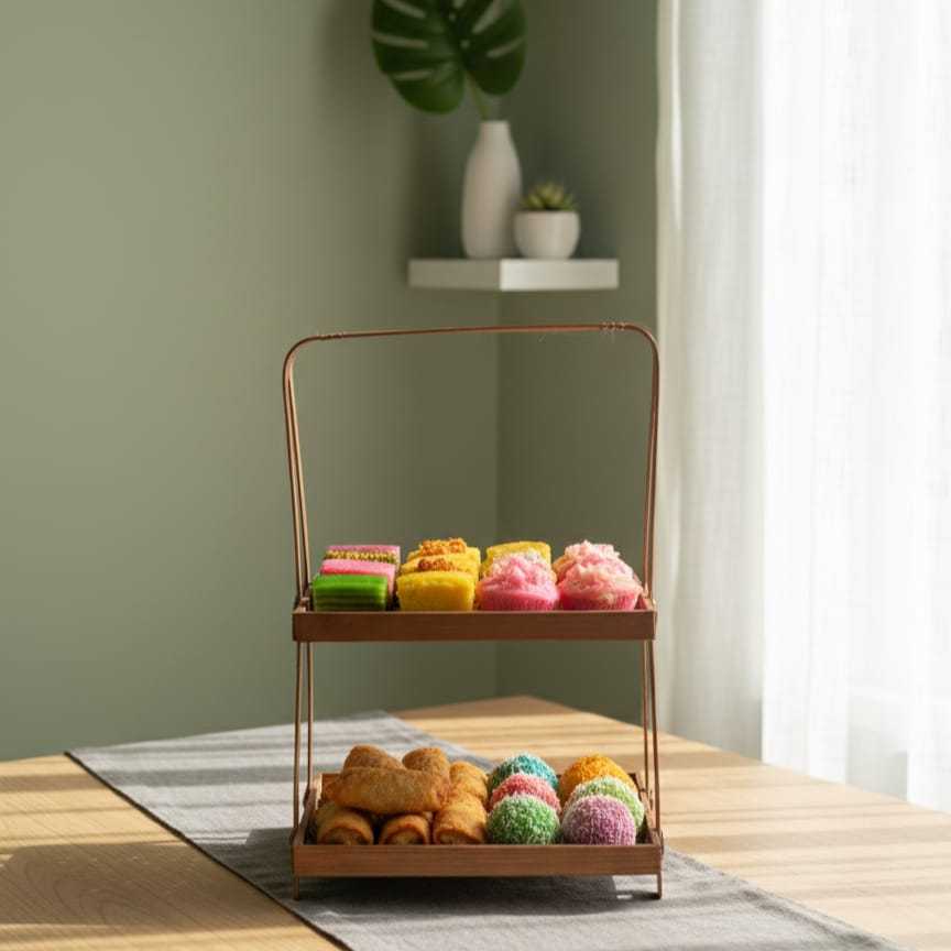 Tier susun bambu | Rak susun bambu | Tampah susun bambu model kotak