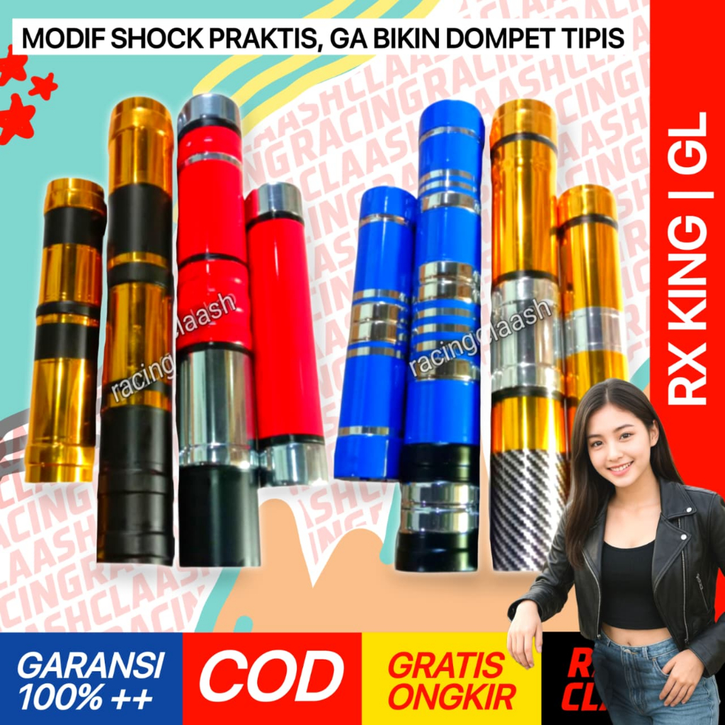 Racing Claash Cover Shock Depan Rx King GL Cover Shok Skok Sok Rx King GL Max Pro New Old 6