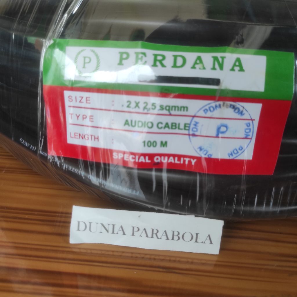 kabel audio NYYHY PERDANA 2X2, 5 sqmm kabel speaker perdana HITAM PER METER 2 X 2,5mm