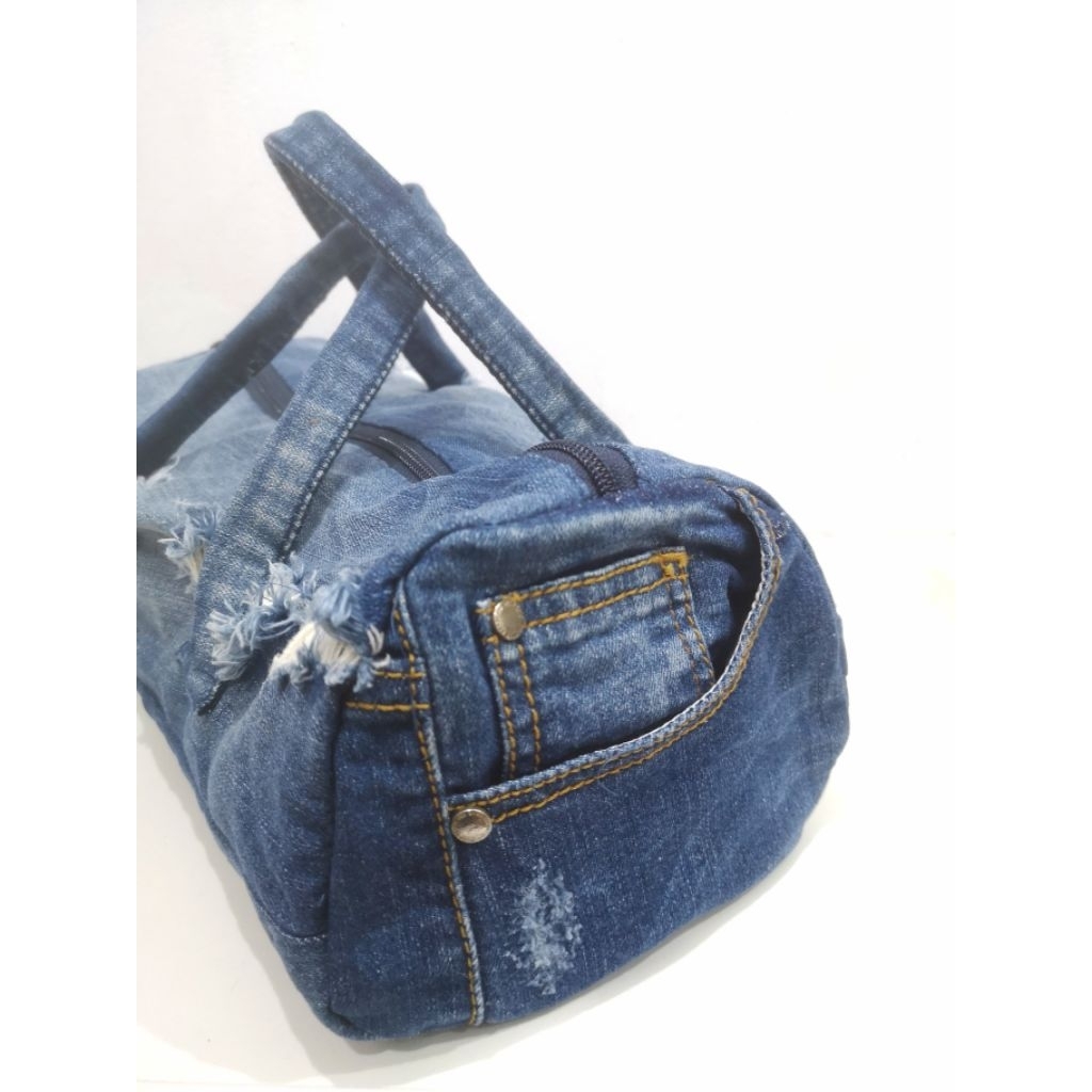 handmade denim speedy bag