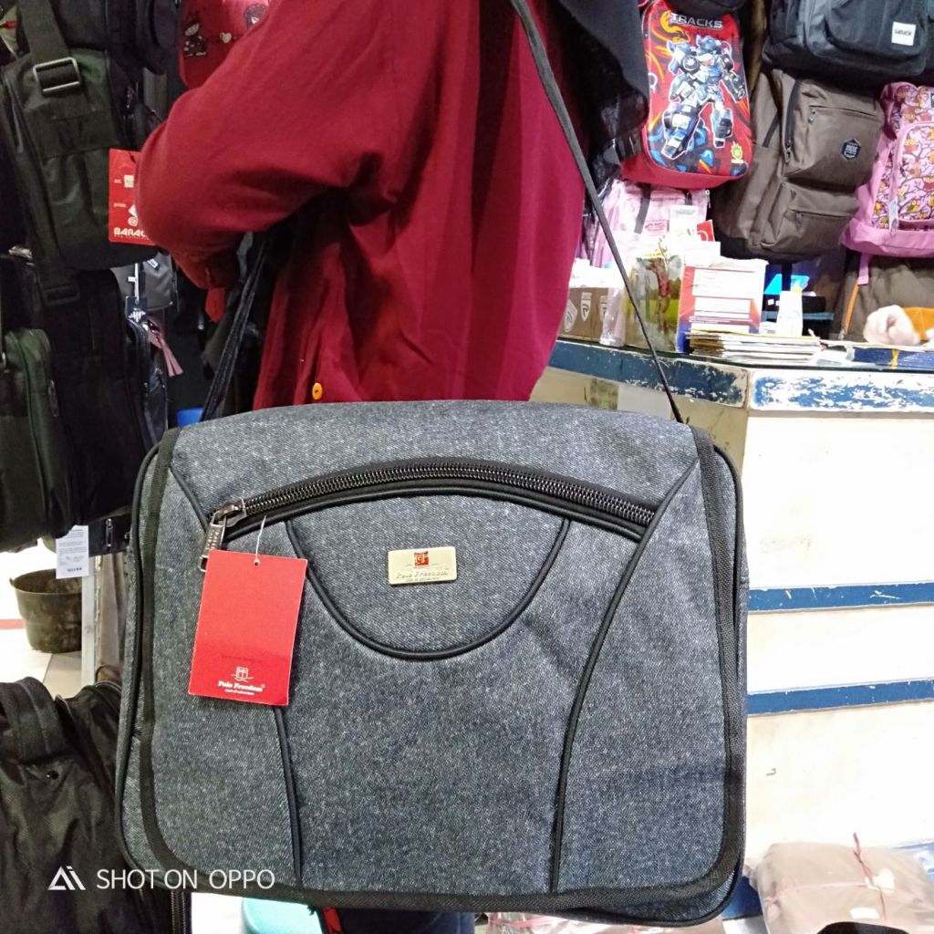 Tas Sekolah Selempang Besar POLO FREEDOM Kanvas Pria Wanita