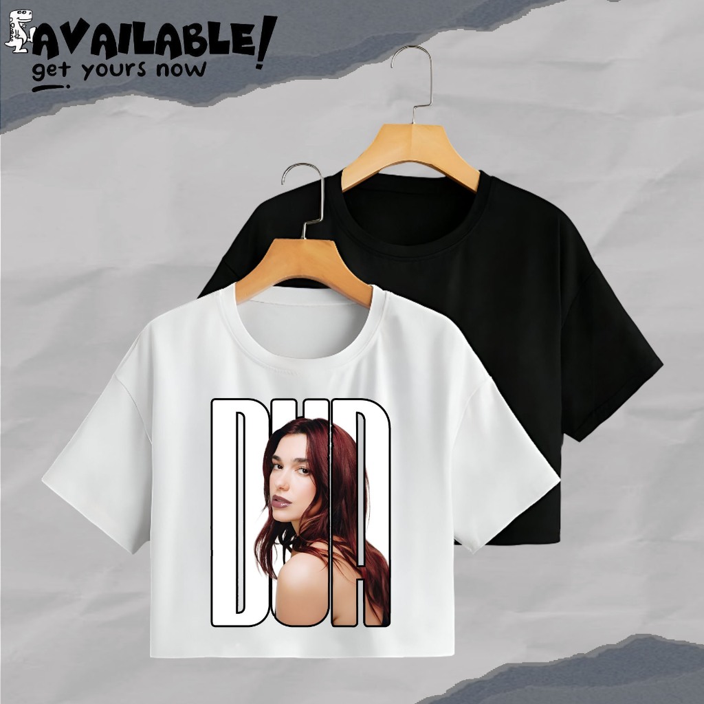 [premium] kaos top crop DUA LIPA  Basic Seksi Wanita Import Korea / kaos rib pendek merah berbahan k