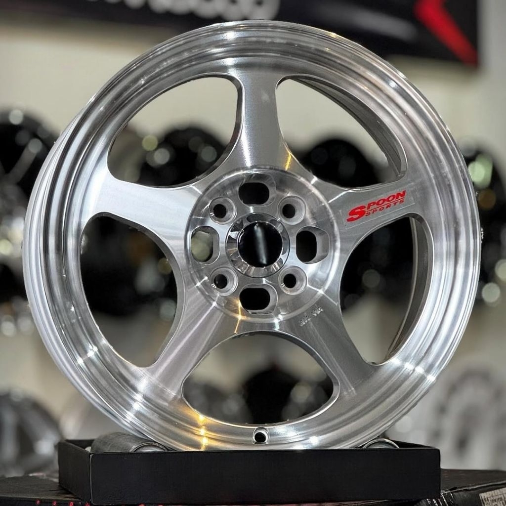 velg mobil ring 15 SPOON FULL MIRROR POLISH velg r15 Jazz yaris brio mobilio agya ayla ignis freed c